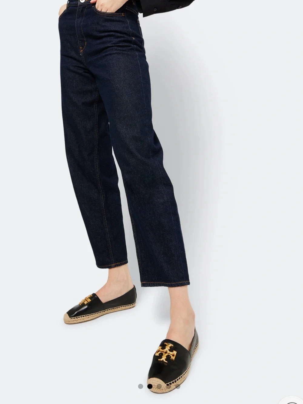 TORY BURCH Eleanor espadrilles Color: Perfect Black size 6.5 gently used